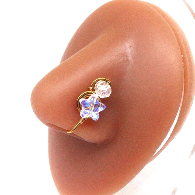 Nose Cuff Non Piercing Cute Eye Design Dangling Nose Rings Non Piercing Jewelry Clip On Nose Ring Body Jewelry For Women