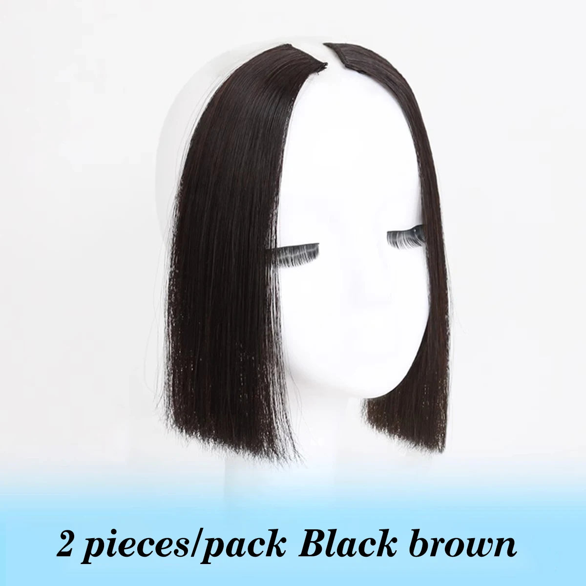 DUTRIEUX Synthetic princess cut fake bangs hairpiece woman's forehead wig piece invisible and seamless comic bangs Clip hair Wig