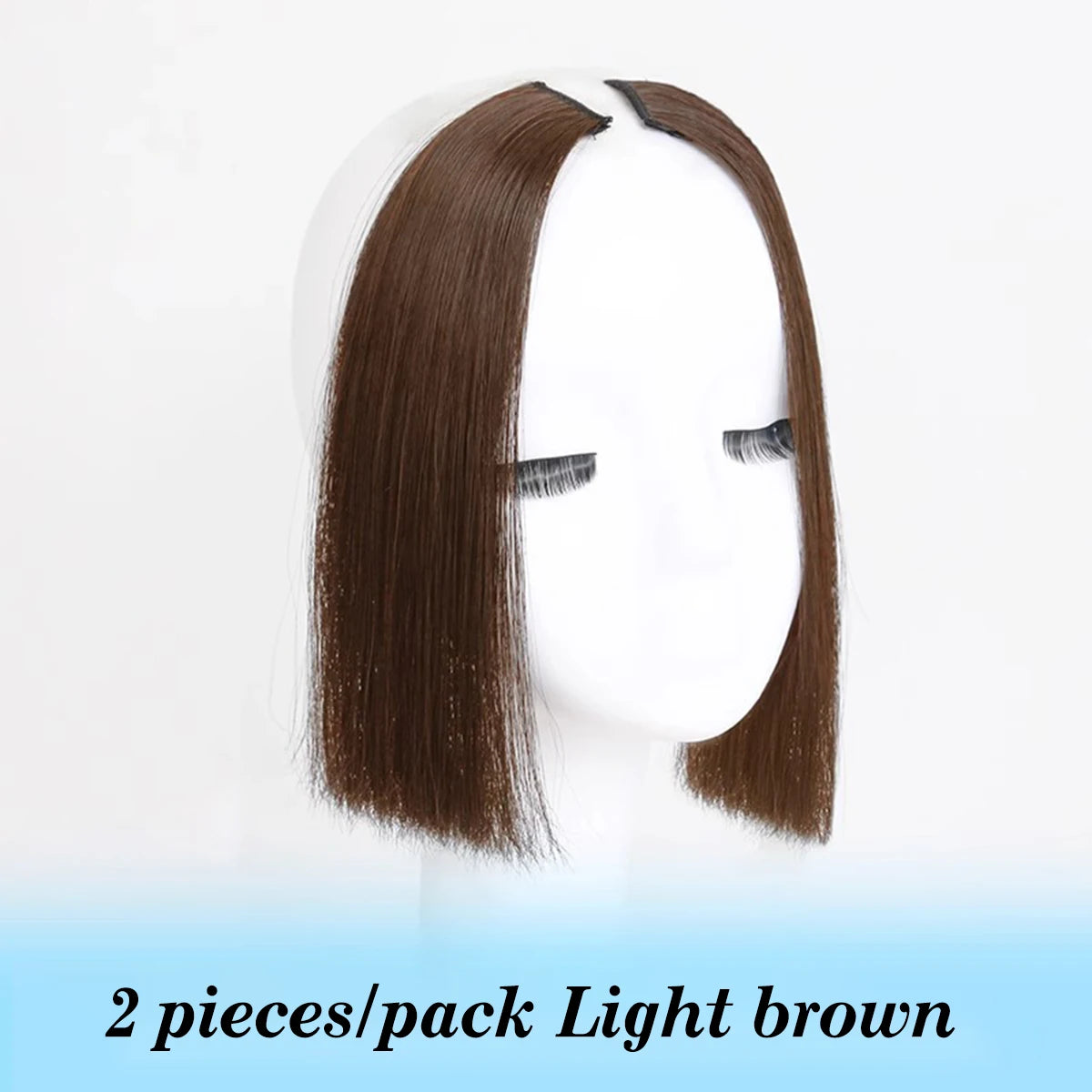DUTRIEUX Synthetic princess cut fake bangs hairpiece woman's forehead wig piece invisible and seamless comic bangs Clip hair Wig