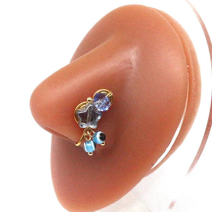 Nose Cuff Non Piercing Cute Eye Design Dangling Nose Rings Non Piercing Jewelry Clip On Nose Ring Body Jewelry For Women