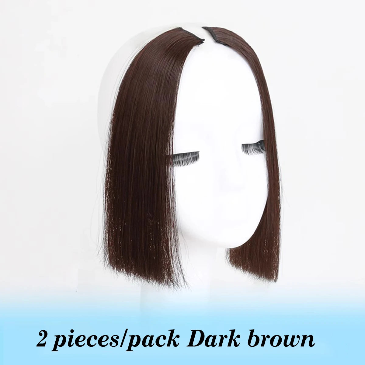 DUTRIEUX Synthetic princess cut fake bangs hairpiece woman's forehead wig piece invisible and seamless comic bangs Clip hair Wig