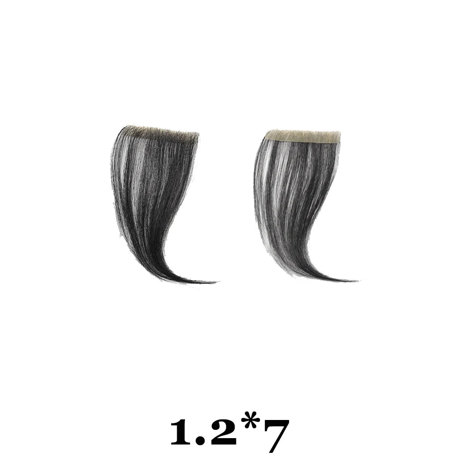 Forehead Patch Hairpiece Sideburns Toupee Invisible Seamless Ultra Thin Skin PU Men's Hairline Sideburn Patch Scar Hair Patch