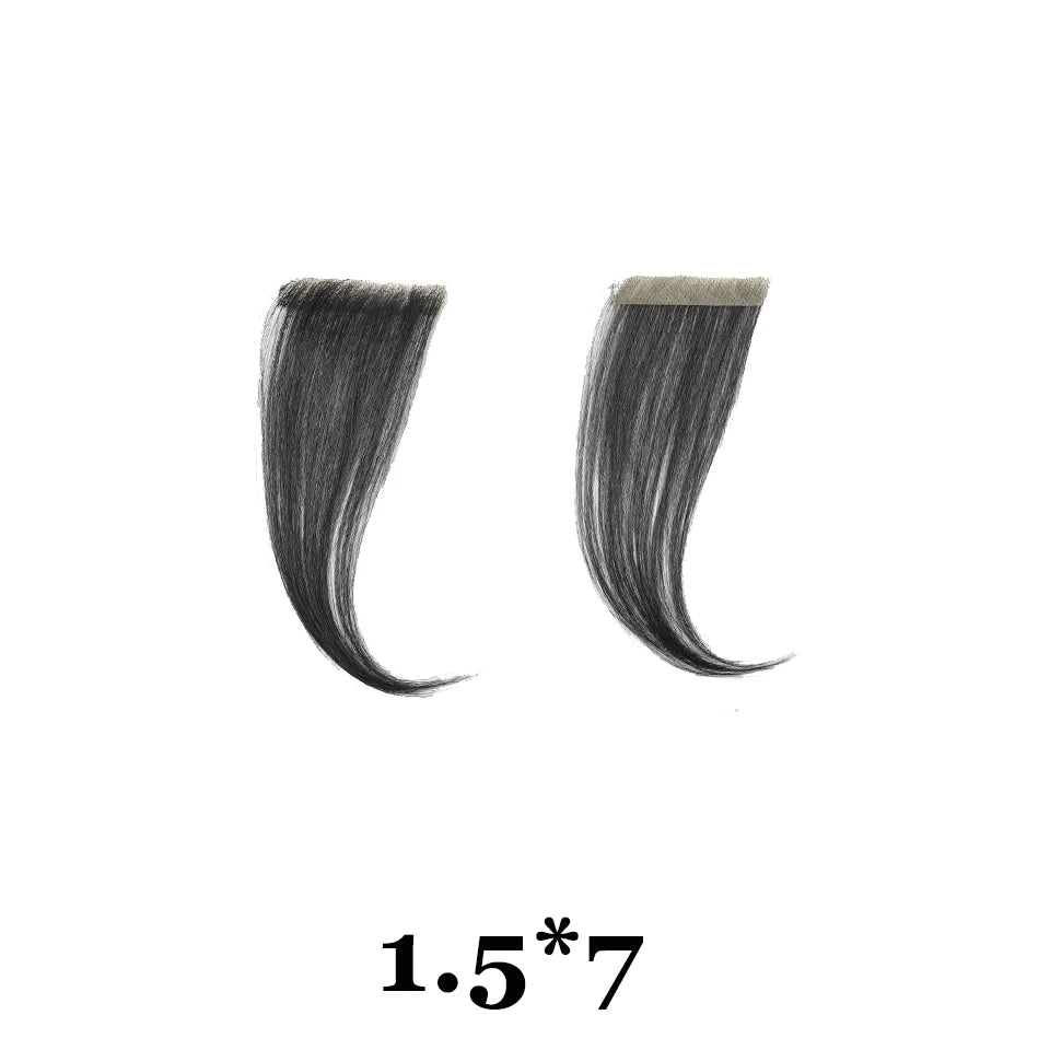 Forehead Patch Hairpiece Sideburns Toupee Invisible Seamless Ultra Thin Skin PU Men's Hairline Sideburn Patch Scar Hair Patch