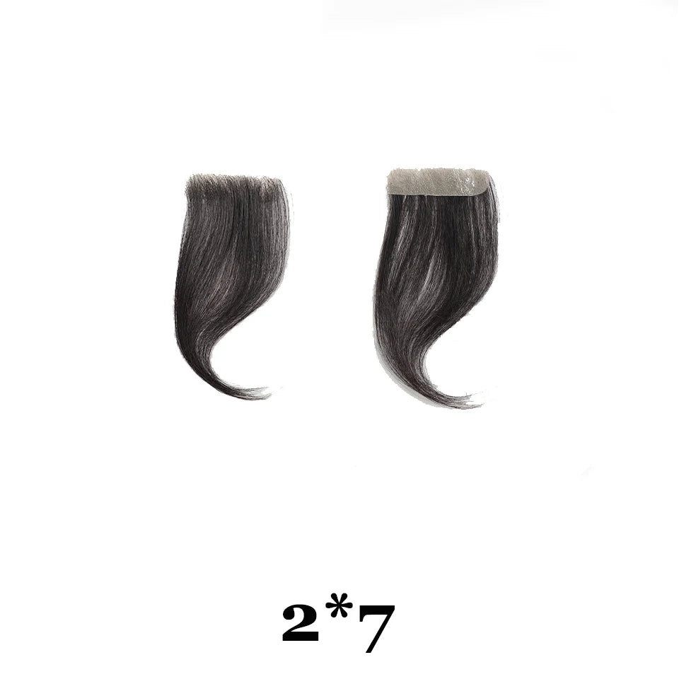 Forehead Patch Hairpiece Sideburns Toupee Invisible Seamless Ultra Thin Skin PU Men's Hairline Sideburn Patch Scar Hair Patch