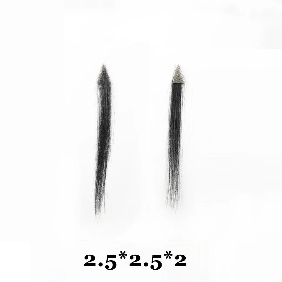 Forehead Patch Hairpiece Sideburns Toupee Invisible Seamless Ultra Thin Skin PU Men's Hairline Sideburn Patch Scar Hair Patch