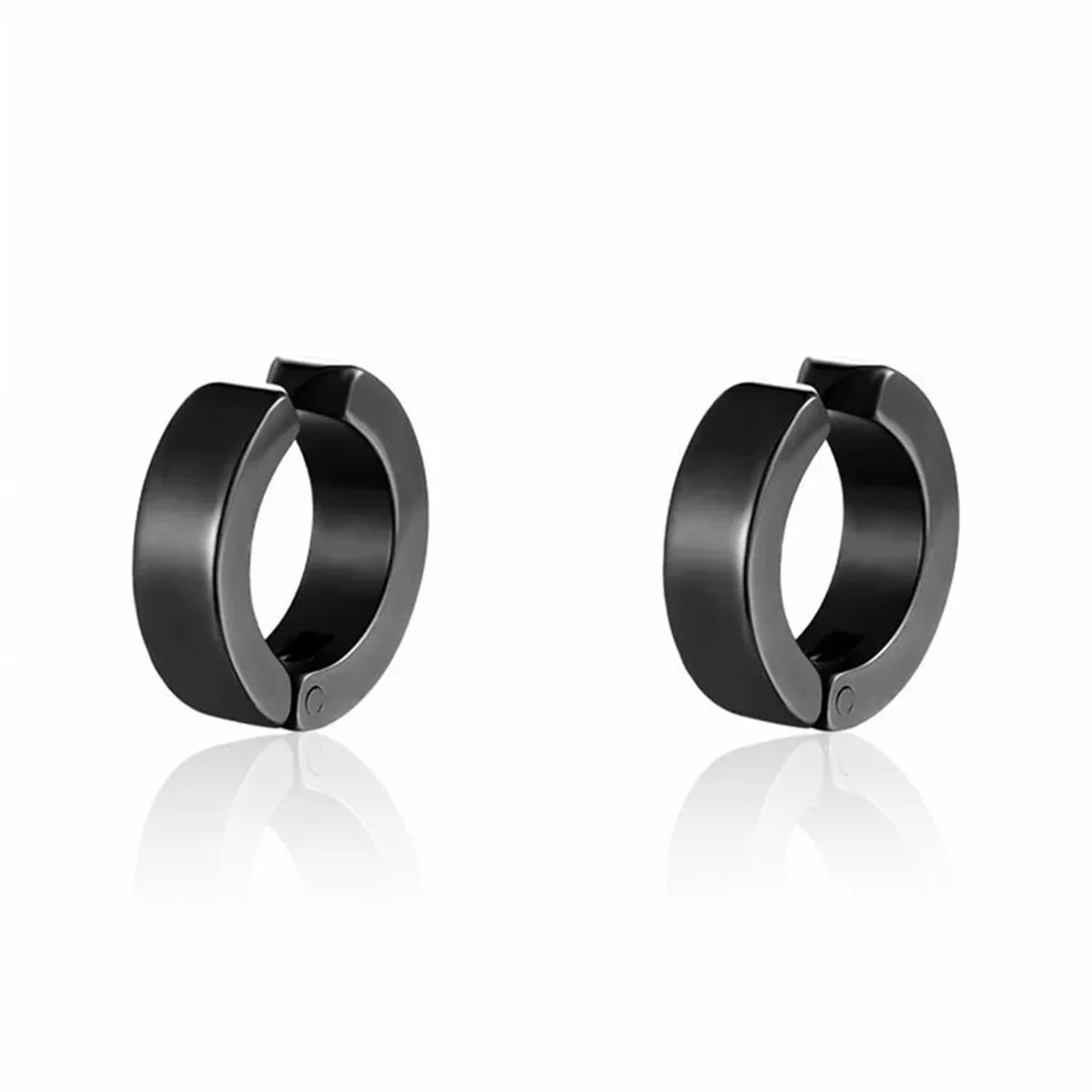 2pcs 316L Fashion Stainless Steel Cuff Earring, Non Piercing Hoop Earring Clip On Earring Fake Piercing Earring Hoop