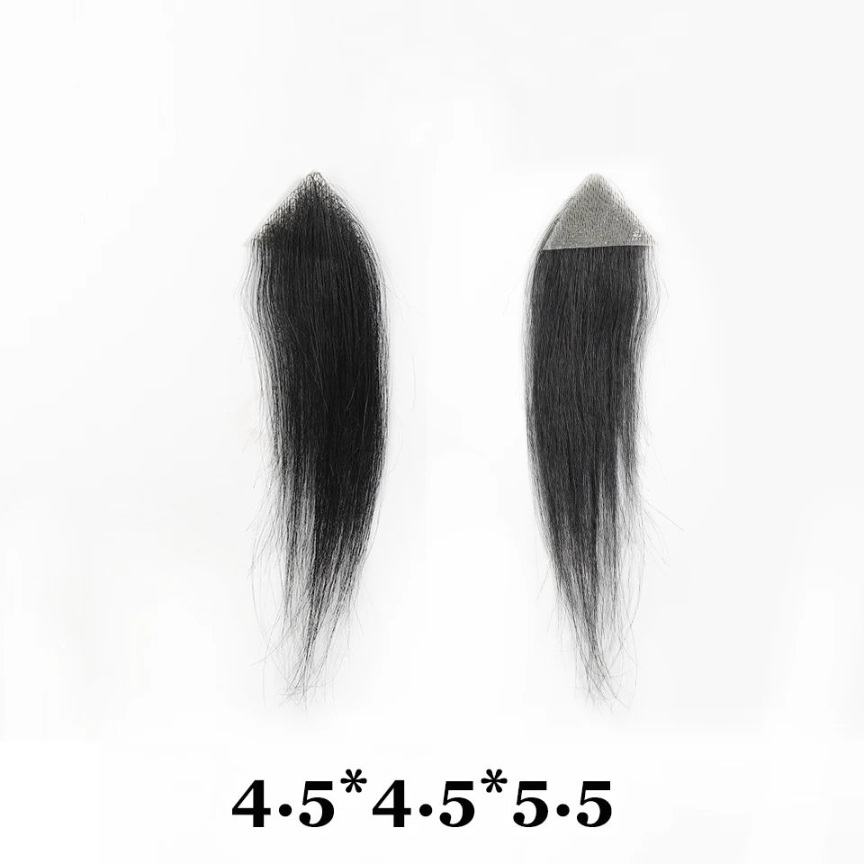 Forehead Patch Hairpiece Sideburns Toupee Invisible Seamless Ultra Thin Skin PU Men's Hairline Sideburn Patch Scar Hair Patch