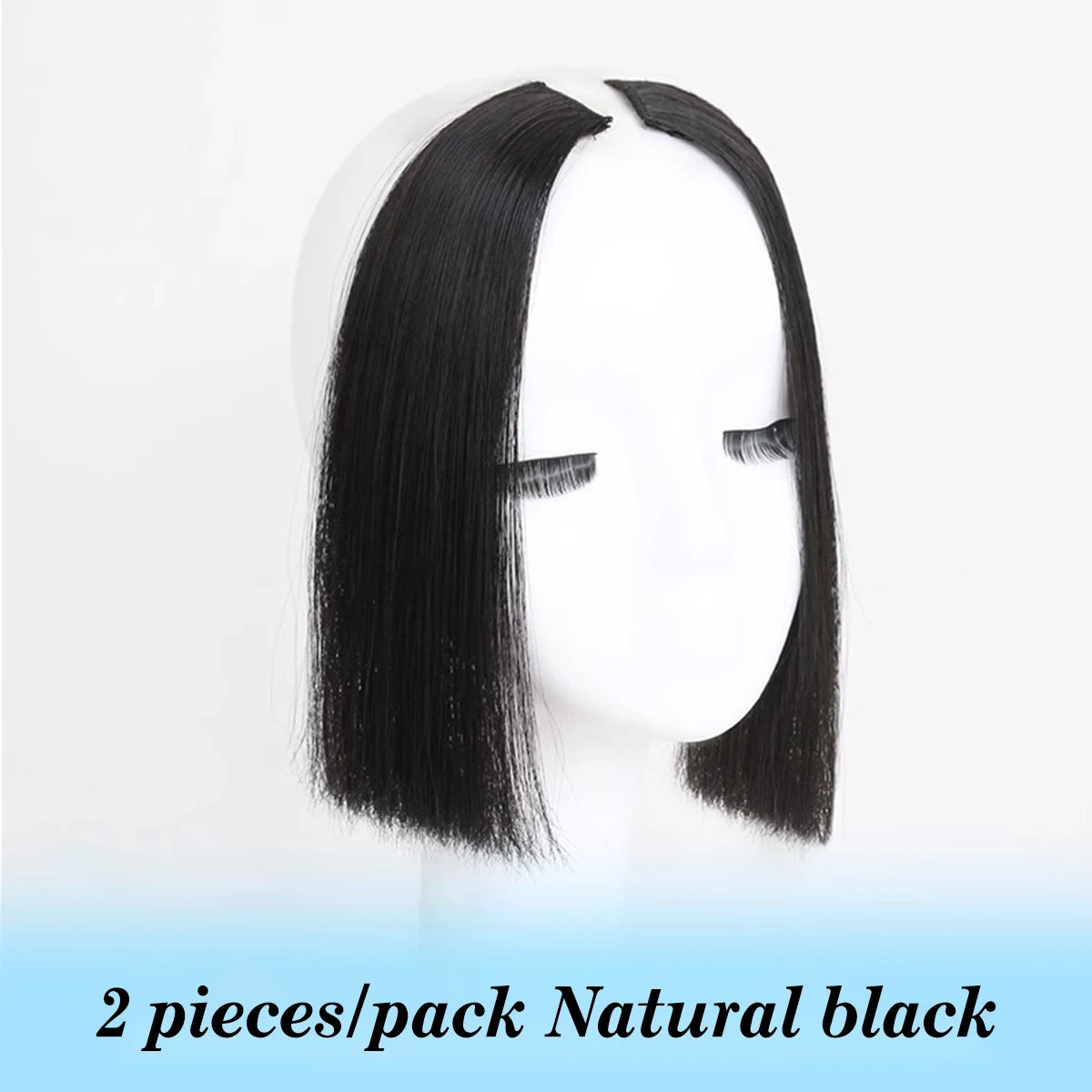 DUTRIEUX Synthetic princess cut fake bangs hairpiece woman's forehead wig piece invisible and seamless comic bangs Clip hair Wig