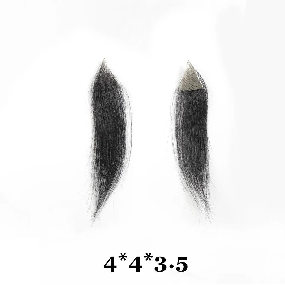 Forehead Patch Hairpiece Sideburns Toupee Invisible Seamless Ultra Thin Skin PU Men's Hairline Sideburn Patch Scar Hair Patch